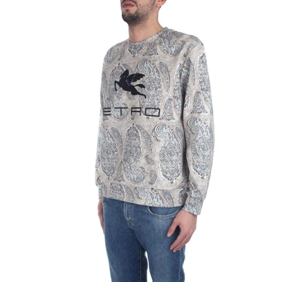 Shop Etro Men's Grey Cotton Sweatshirt