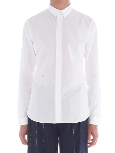 Shop Dior Men's White Cotton Shirt