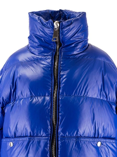 Shop Khrisjoy Men's Blue Polyester Down Jacket