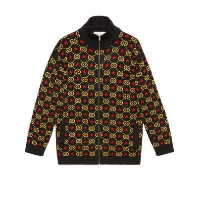 Shop Gucci Men's Black Cotton Outerwear Jacket