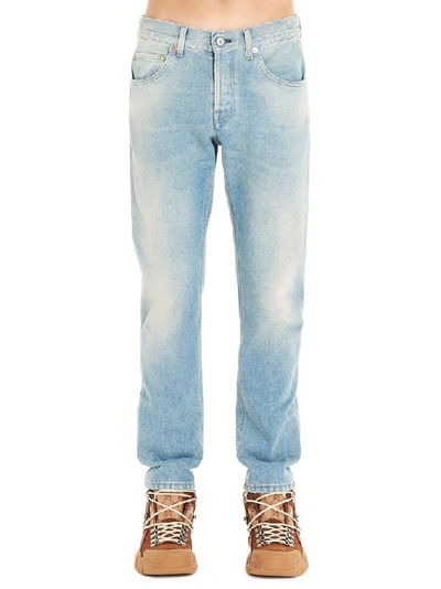 Shop Gucci Men's Light Blue Cotton Jeans