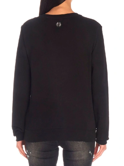 Shop Philipp Plein Women's Black Cotton Sweatshirt