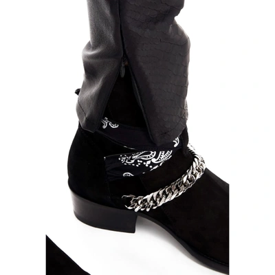 Shop Amiri Women's Black Leather Jeans