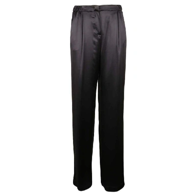 Shop Alberta Ferretti Women's Black Silk Pants