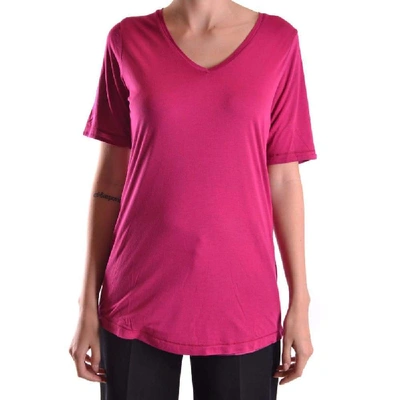 Shop Burberry Women's Fuchsia Modal T-shirt