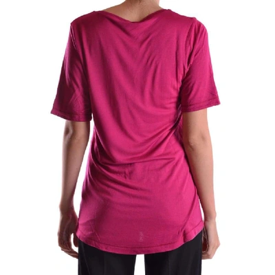 Shop Burberry Women's Fuchsia Modal T-shirt