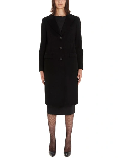 Shop Alberto Biani Women's Black Wool Coat