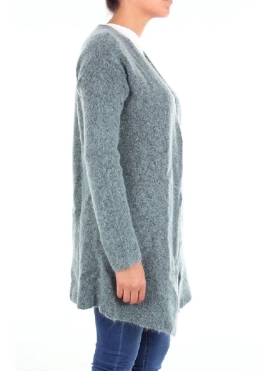 Shop Alysi Women's Blue Wool Cardigan