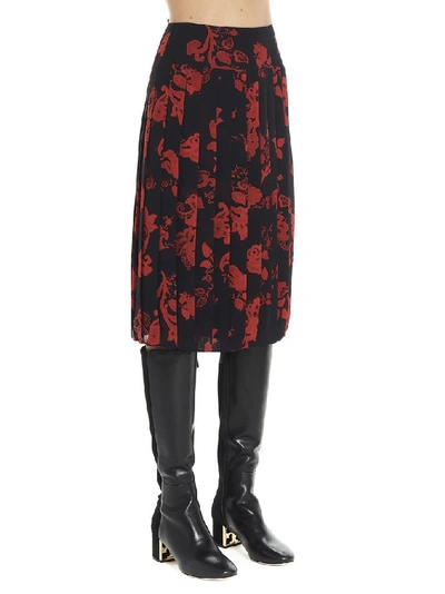 Shop Tory Burch Women's Black Synthetic Fibers Skirt