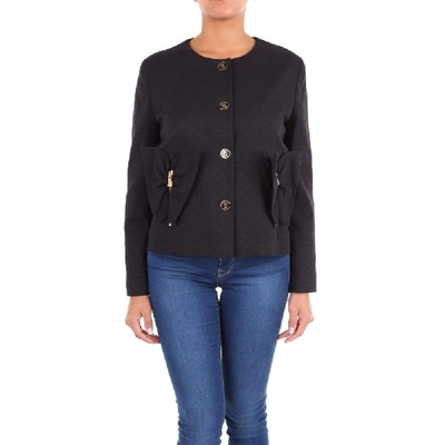 Shop Boutique Moschino Women's Black Cotton Jacket