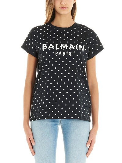 Shop Balmain Women's White Cotton T-shirt