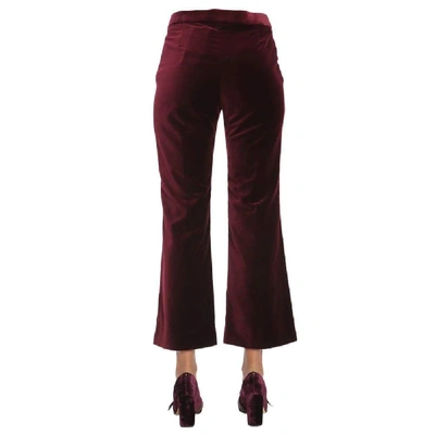 Shop Stella Mccartney Women's Burgundy Polyester Pants