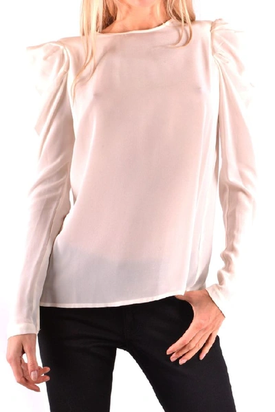 Shop Pinko Women's White Silk Shirt