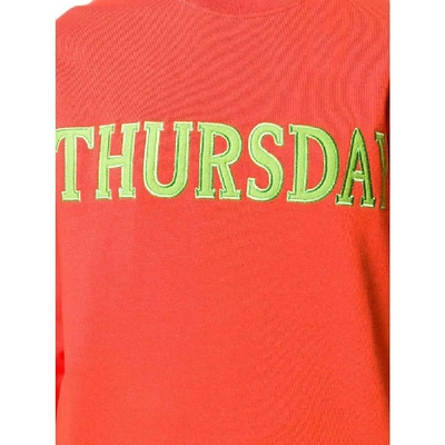 Shop Alberta Ferretti Women's Red Cotton Sweatshirt