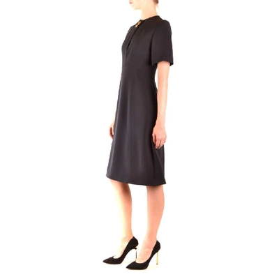 Shop Burberry Women's Black Silk Dress