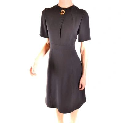 Shop Burberry Women's Black Silk Dress