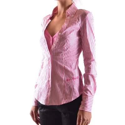 Shop Frankie Morello Women's Pink Cotton Shirt