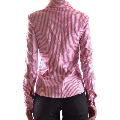 Shop Frankie Morello Women's Pink Cotton Shirt