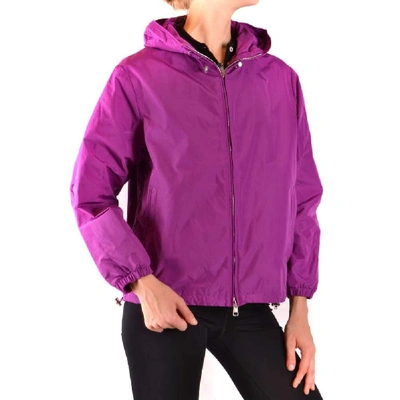 Shop Moncler Women's Purple Polyester Outerwear Jacket