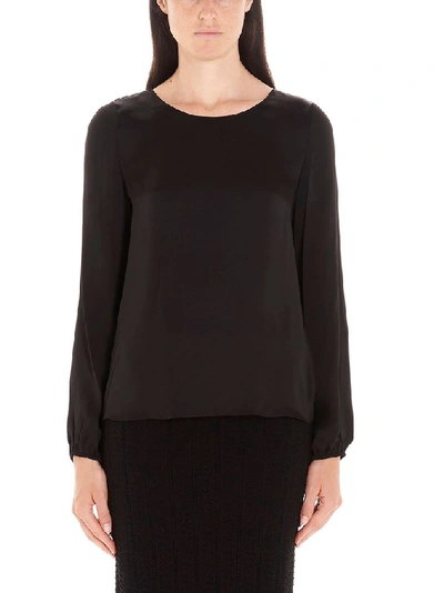 Shop Theory Women's Black Silk Blouse