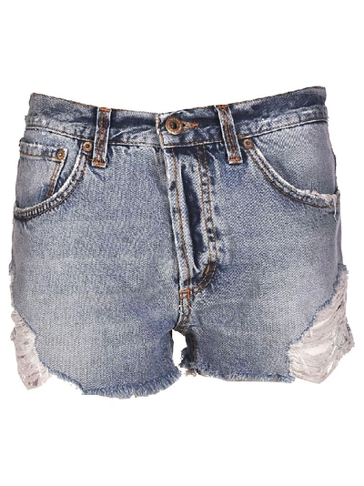 Shop Dondup Women's Blue Cotton Shorts