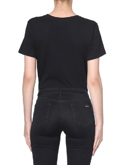 Shop Saint Laurent Women's Black Cotton T-shirt