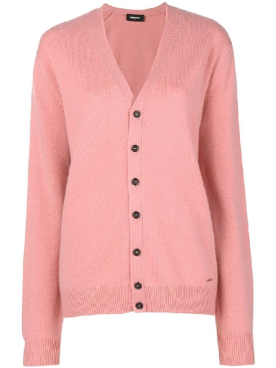 Shop Dsquared2 Women's Pink Wool Cardigan