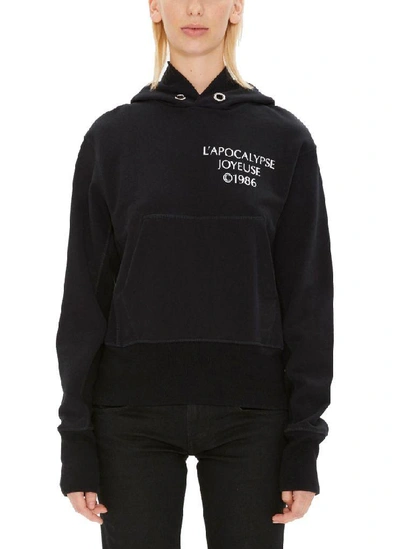 Shop Helmut Lang Women's Black Cotton Sweatshirt