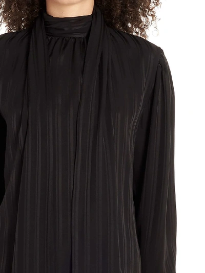 Shop Saint Laurent Women's Black Silk Blouse