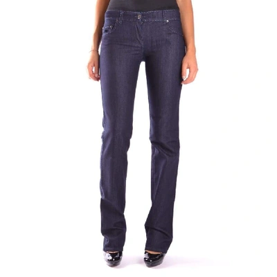Shop Fendi Women's Blue Cotton Jeans