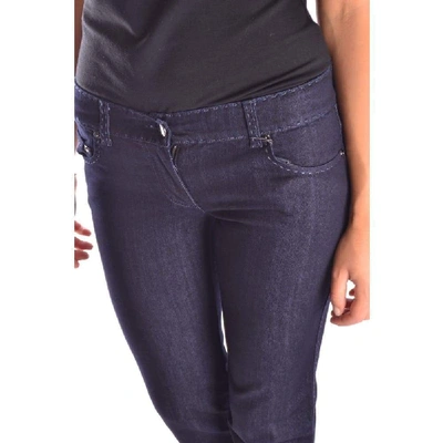 Shop Fendi Women's Blue Cotton Jeans