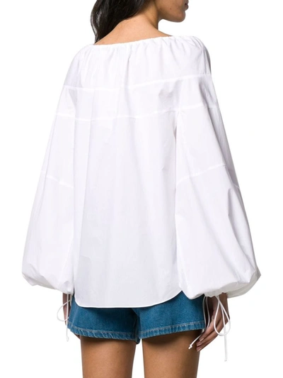 Shop Lanvin Women's White Cotton Blouse