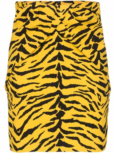 Shop Saint Laurent Women's Yellow Viscose Skirt