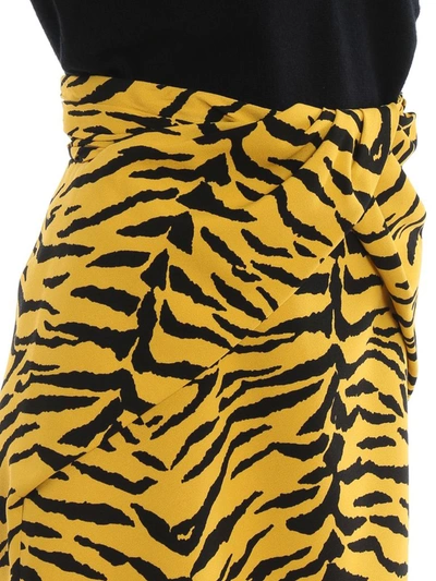 Shop Saint Laurent Women's Yellow Viscose Skirt