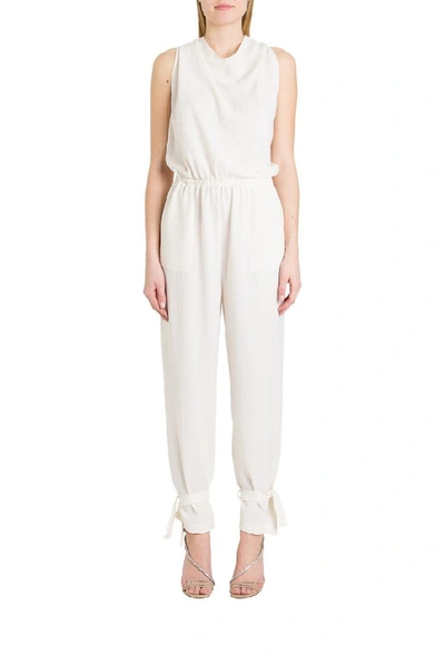 Shop Pinko Women's White Polyester Jumpsuit
