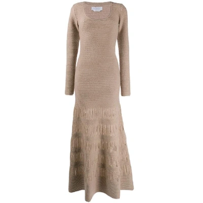 Shop Gabriela Hearst Women's Beige Wool Dress