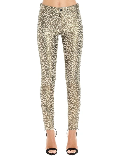 Shop J Brand Women's Gold Leather Pants