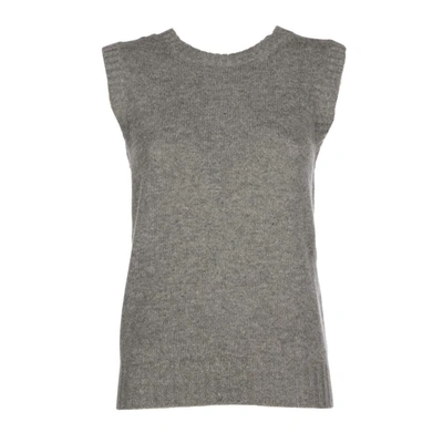 Shop Prada Women's Grey Cashmere Top