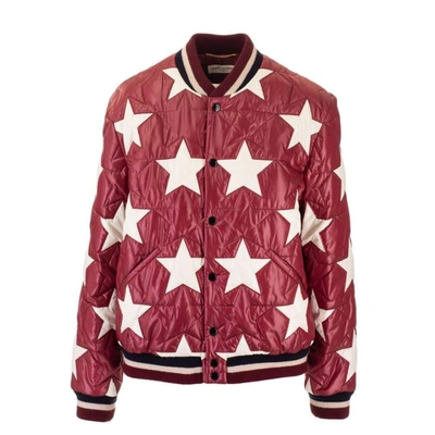 Shop Saint Laurent Women's Red Polyester Down Jacket