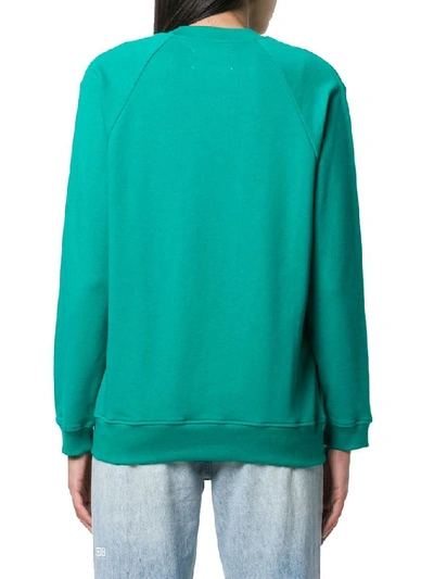 Shop Alberta Ferretti Women's Green Cotton Sweatshirt