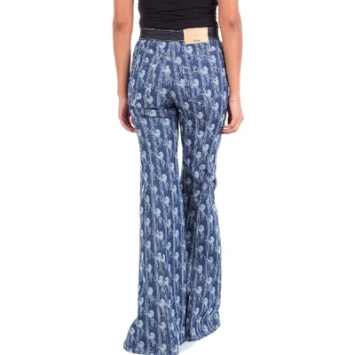 Shop Chloé Women's Blue Cotton Pants