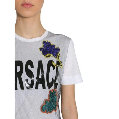 Shop Versace Women's White Cotton T-shirt