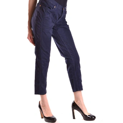 Shop Jeckerson Women's Blue Cotton Pants