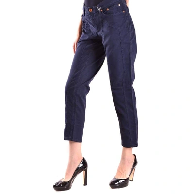 Shop Jeckerson Women's Blue Cotton Pants