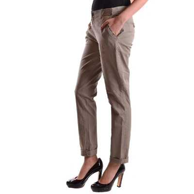 Shop Liu •jo Liu Jo Women's Beige Cotton Pants