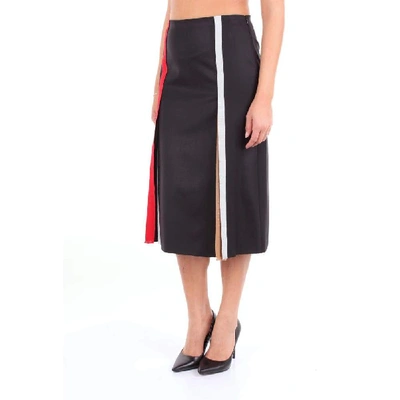 Shop Marco De Vincenzo Women's Black Wool Skirt