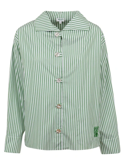 Shop Kenzo Women's Green Polyester Shirt