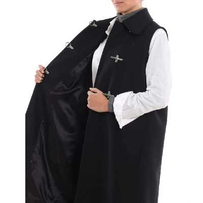 Shop Fay Women's Black Wool Vest