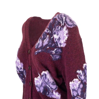 Shop Chloé Women's Purple Wool Cardigan