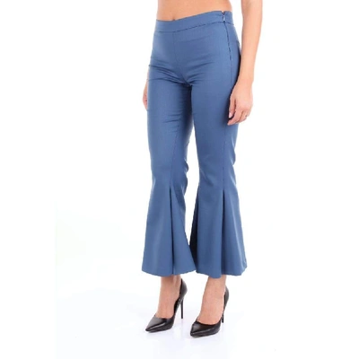 Shop Marco De Vincenzo Women's Blue Fabric Pants